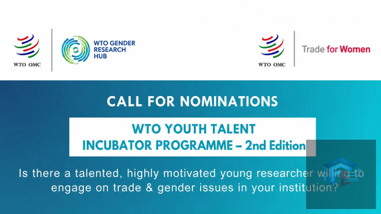 WTO Youth Talent Incubator Programme 2026