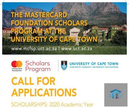 University of Cape Town MasterCard Foundation Scholars Program 2027