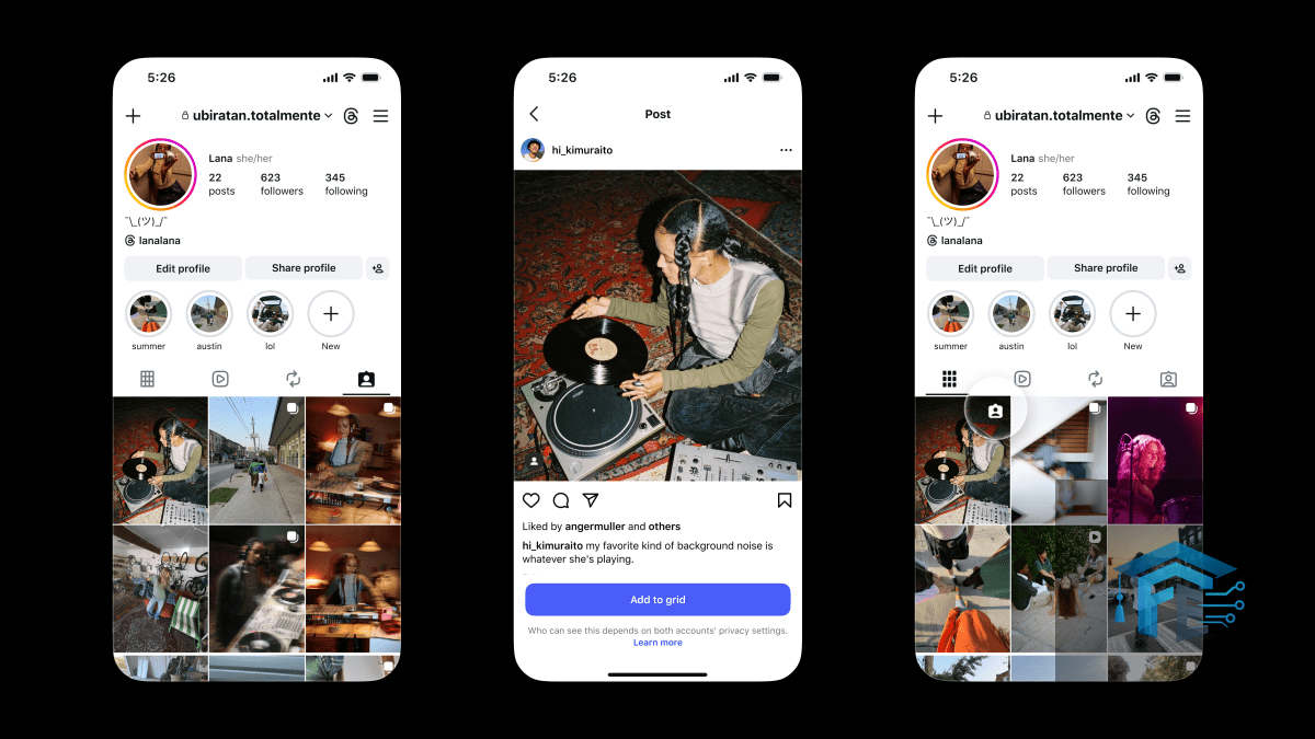 Instagram's latest feature lets you add tagged posts to your profile grid